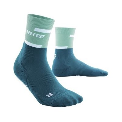 CEP Bežecké ponožky The Run Mid Cut Socks men petrol blue