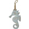 Drevená závesná dekorácia 31cm - vintage morský koník