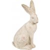 Clayre&Eef Decorative Figurine Rabbit 19x15x35 Cm Beige Stone - 19*15*35 cm