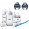Philips Avent Štartovacia sada Natural 4 x fľaša + kefa + cumlík Transparentná