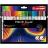 Vláknový fix s flexibilným štetcovým hrotom STABILO Pen 68 brush ARTY - 30 ks sada