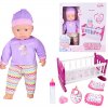 Woopie royal XL sada opatrovateľky – bábika jednorožec s kolískou a setom na kŕmenie