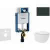 Geberit Kombifix Set predstenovej inštalácie, kompaktného klozetu Oudee Vortex a dosky softclose, tlačidlo Sigma30, čierna lesk/čierna mat SANI15CA5132