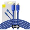 Baseus Crystal Shine kábel USB-C na Lightning, 20W, PD, 2 m (modrý)