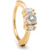 Piercing Flanked Crystal Gold Plated Clicker