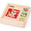 Woody Minipuzzle zvieratká v krabičke