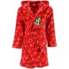 SunCity · Dievčenský vianočný coral fleece župan s kapucňou Minnie Mouse EU 98 Červená