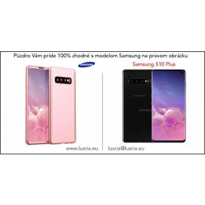 Púzdro Roybens 360 Full Body pre Samsung + tvrdené sklo - Ružové Samsung: Galaxy S10 Plus