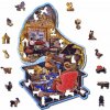 Puzzle Woden City Drevené puzzle Útulný gramofón 250 dielikov eko (HE0154-L)