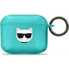 Ochranné pouzdro Karl Lagerfeld KLA3UCHFL Choupette pro AirPods 3 modré