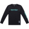 Troy Lee Designs TLD Youth Skyline Ride LS Tee, detský dres - Signature Black / Real Teal Veľkosť: S