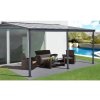 hliníková pergola LANITPLAST WALL 53 antracit + číry PC LG2129