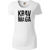 Nápis Krav Maga - Dámske tričko z organickej bavlny Origin (GOTS) - S ( Biela )