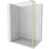 MEXEN/S - Kyoto Sprchová zástena WALK-IN 105 x 40, transparent, zlatá kartáčovaná 800-105-212-55-00-040