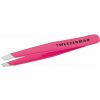 Tweezerman Mini Slant pinzeta so zošikmeným koncom mini s cestovným púzdrom Neon Pink