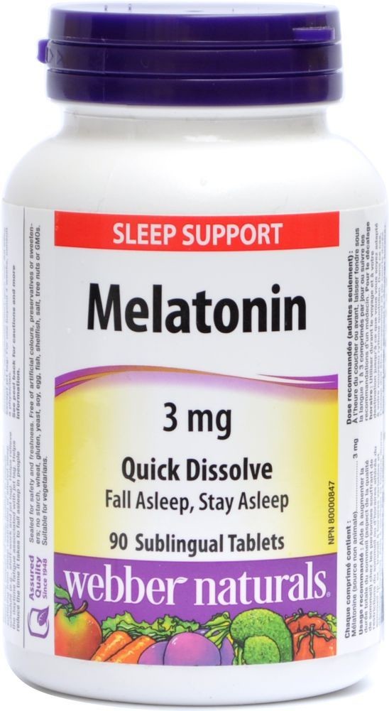 Webber Naturals Melatonin 3 mg 90 tabliet