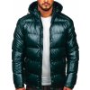 Zelená pánska prešívaná športová zimná bunda Bolf EX2138