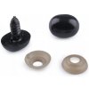Ňufák / oči s poistkou 13x16 mm - 5 sada čierna