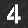 Manutan Šablóna číslice 4, plast 470 x 470 x 0,5 mm výška číslice 320 mm