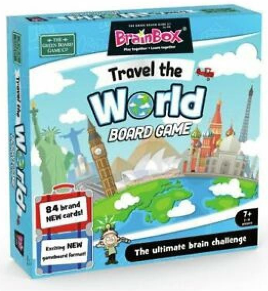 Green Board Games Brainbox Travel The World Board Game