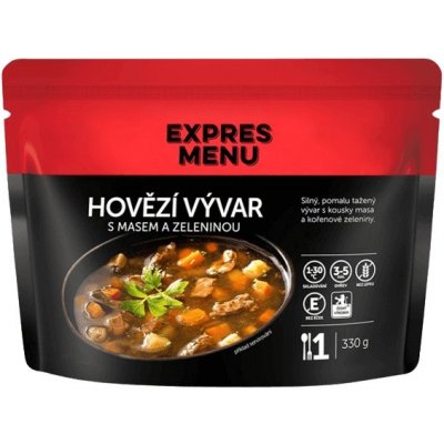 Expres menu Jednoporciová polievka 330 g - Hovädzí vývar s mäsom a zeleninou
