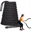 Tréningové lano 4Fizjo Power Battle Rope 12 m čierne