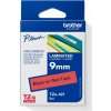 páska BROTHER TZ421 čierne písmo, červená páska Tape (9mm) (TZE421)