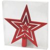 Ozdoba MagicHome Vianoce, 1 ks, 20 cm, hviezda, červená, na vianočný stromček