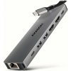 AXAGON multi USB-C húb 7in1 / HMC-7HX2 / PD 100W / 1xUSB-C / 2xUSB-A / 2xHDMI / RJ-45 / kábel 15cm