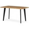 Autronic HT-F4413 OAK Stôl jedálenský, 130x80x75 cm, MDF doska, dekor divoký dub, kov, čierny lak