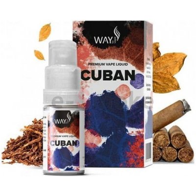 10ml Cuban WAY to Vape E-LIQUID, obsah nikotínu 3 mg