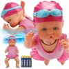 Plávajúca Bábika Bábätko do Vody na Kúpanie v Bazéne, Plavkyňa V PLAVKÁCH + Batérie