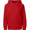 Neutral Detská mikina s kapucňou z organickej Fairtrade bavlny - Červená | 128/134