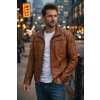 Max Original Leather Pánska kožená bunda DAMIAN cognac (4XL 62-64) - Cognac - 4XL