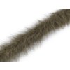 Všívacia odevná / dekoračná kožušina okrúhla šírka 5 cm - 1 m 5 zelená khaki