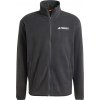 Pánska outdoorová bunda adidas, MULTI TERREX ESSENTIALS FULL ZIP flís Čierna,Biela S