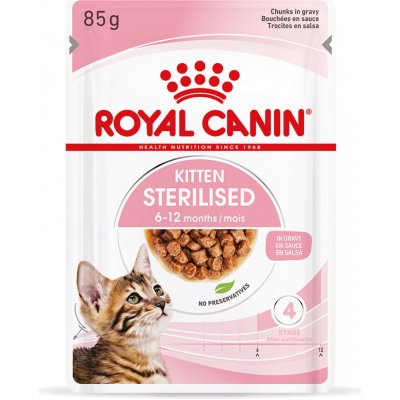 Royal Canin Sterilised Kitten v omáčke - 48 x 85 g