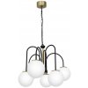 Luminex | Luster na reťazi CAMBRIDGE 6xE14/60W/230V čierna/mosadz | LU3200