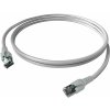 Easylan CP1KABABA0010 RJ45 sieťové káble, prepojovacie káble CAT 6A S/FTP 1 m sivá dvojžilový tienený, bez halogénov, samozhášavý 1 ks; CP1KABABA0010