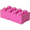 LEGO® box na svačinu 100 x 200 x 75 mm růžový
