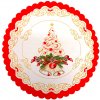 Vianočný okrúhly obrus Homa TREE red Ø 35 cm