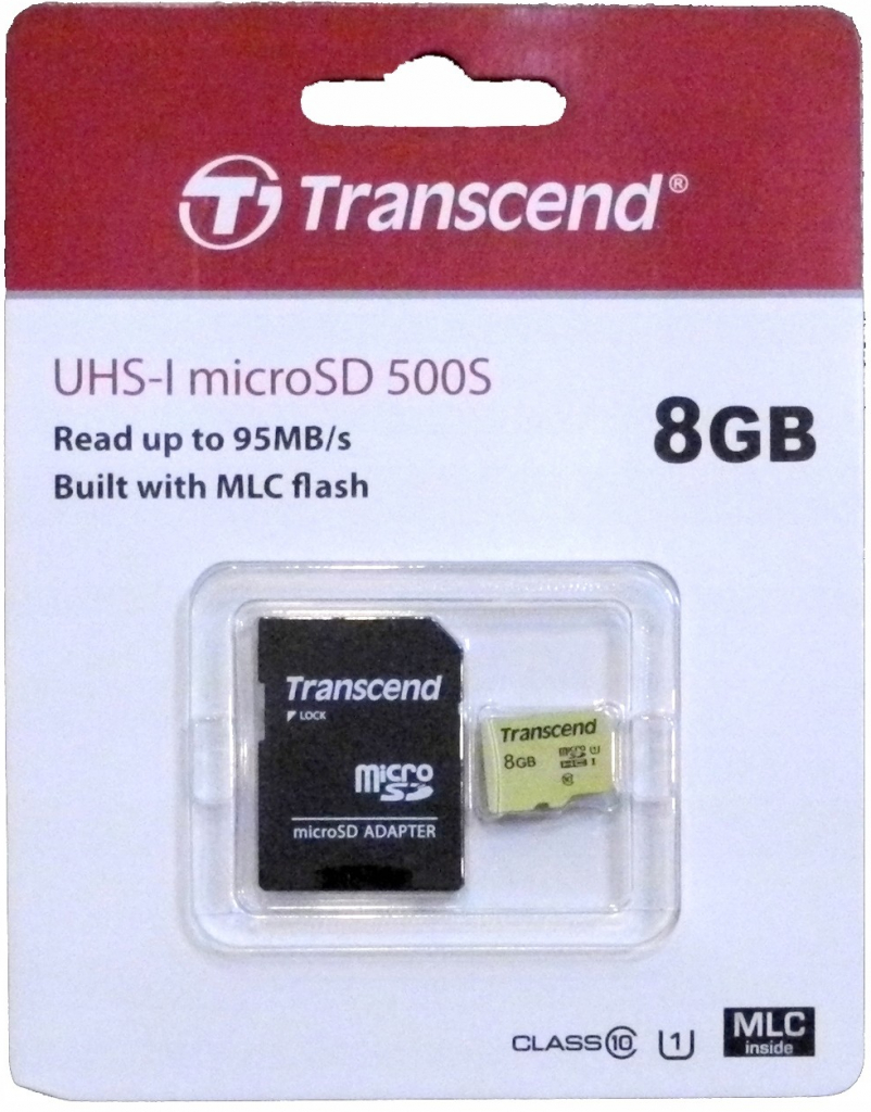 Transcend microSDHC 8GB UHS-I U1 TS8GUSD500S