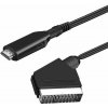 mobilNET prepojovací kábel/redukcia SCART na HDMI, 1m, čierny