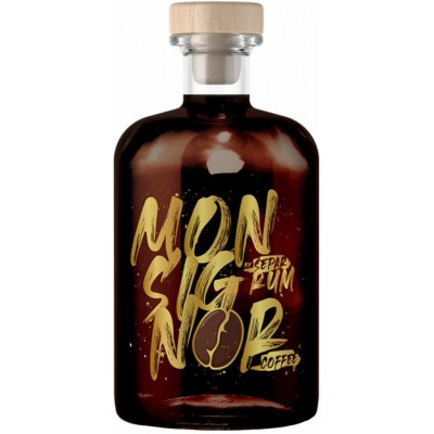 Monsignor Rum Coffee by Separ 40% 0,5 l (čístá fľaša)