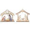 Drevená vianočná ozdoba betlehem Szopka – sada 12 ks