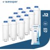 Wessper Vodný filter Wessper pre kávovary Delonghi DLSC002, SER3017 a 5513292811 - kompatibilný so sériami ECAM, ESAM, ETAM (balenie 12 kusov)