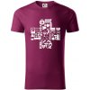 Zdravotné kríž veci - Tričko z organickej bavlny - XL ( Fuchsiová )