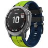 Double silicon QuickFit remienok pre Garmin 22mm - Zeleno/Modrý IR-AWGW-0293