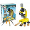 LEAN TOYS Mikroskop pre vedcov 100x 400x 1200x žltý