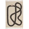 Ferm Living Koberec Lane Rug, off-white / chocolate